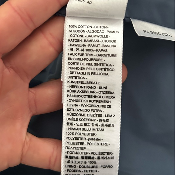 Levi’s Juno Western Down Chambray Sherpa Puffer Crop Light Denim Jacket Sz XS - Picture 5 of 12